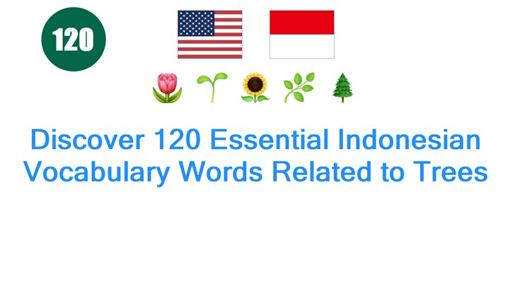Discover 120 Essential Indonesian Vocabulary Words Related to Trees